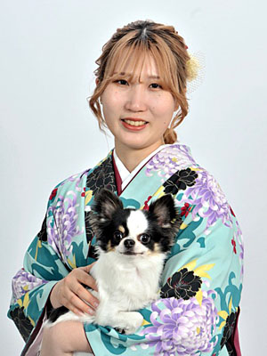 卒業式記念撮影+愛犬